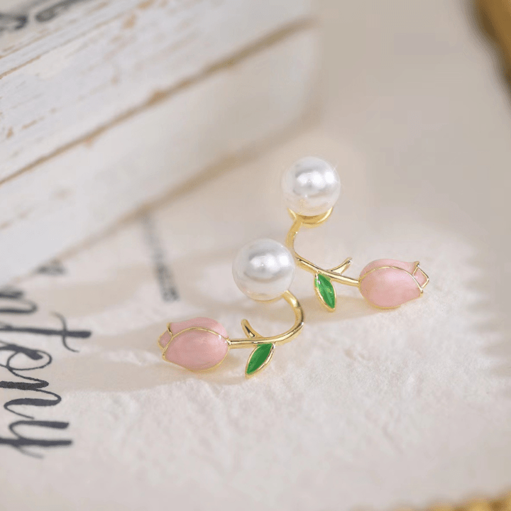 Aretes Tulipán de Rosa